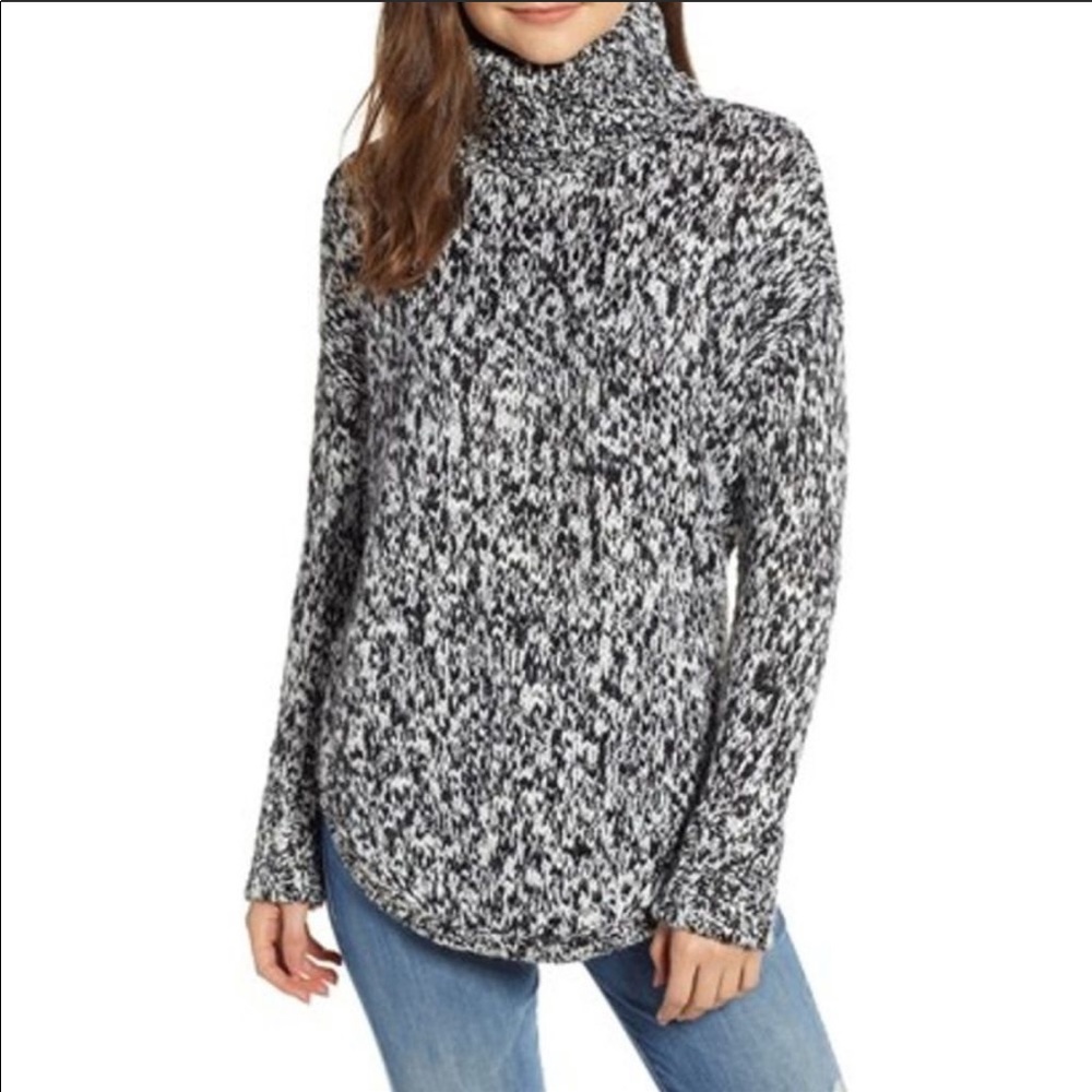Treasure & Bond Chunky Tunic Turtleneck Sweater